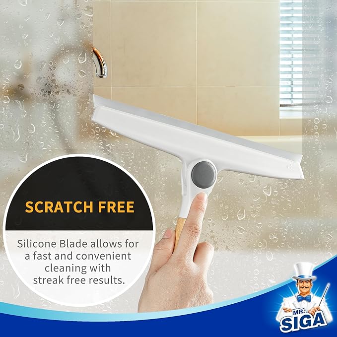 MR.SIGA Silicone Squeegee for Shower Door, 10 inch, showers and glass surfaces - Image 7