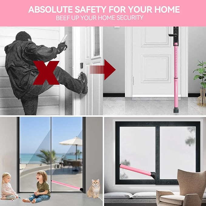 AceMining 1 Pack Door Security Bar, Patio Door Lock, 20-50 in, Window Security - Image 7