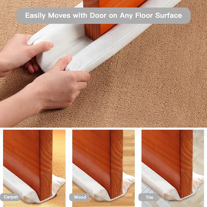 GDHOMM Door Draft Stopper, Weather Stripping Door Seal Adjustable 30"-36" - Image 7