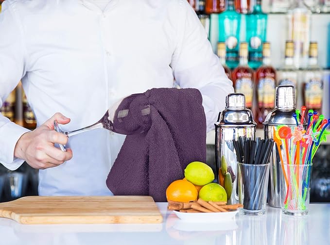 Utopia Towels Kitchen Bar Mops, 16x19 in, 100% Cotton, Plum | Multi-Purpose - Image 4