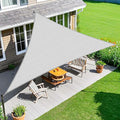 Amagenix Sun Shade Sail 8'X8'X10' Curved Edge Outdoor Shade Canopy Light Grey Breathable 95% UV Block Shade Cloth for Patio Garden Backyard (We Make Custom Size)
