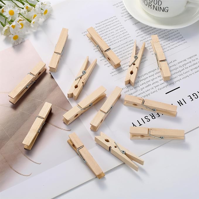 30 PCS Clothes Pins, 2.9 Inch Wooden Clothespins, Heavy Duty Clothes Line Clips - Image 9