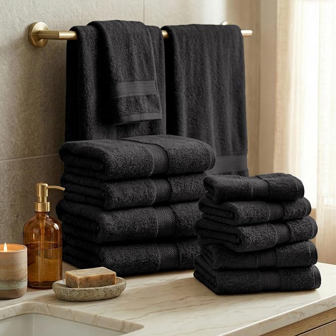 SUPERIOR Egyptian Cotton Ultra Plush & Absorbent, 12 Piece Set - Image 2