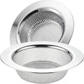 LASSHSWA 2 Pcs Kitchen Sink Strainer Stainless Steel, Mesh and Punching by LASSHSWA