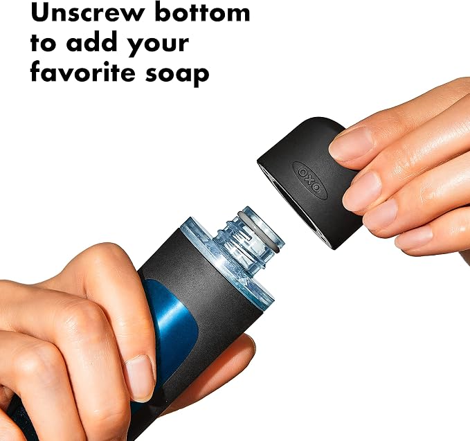 OXO Good Grips Soap Dispensing Dish Scrub​ | Push Button - Image 4