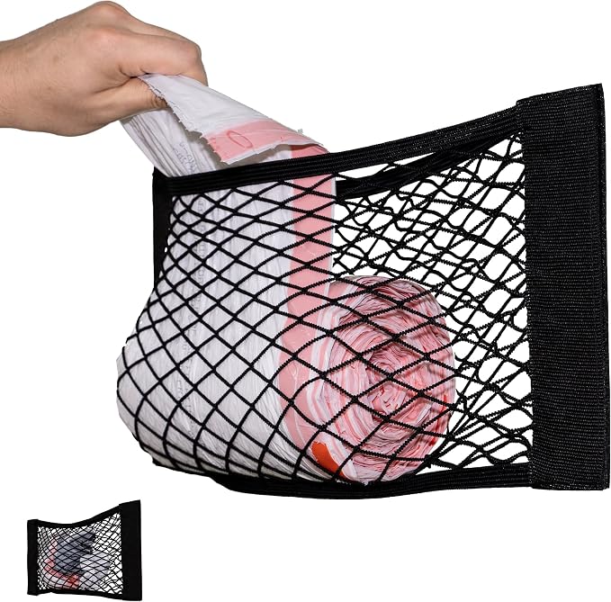Extra Large Trash Bag Holder Mesh Storage Net Grocery Bag Organizer Dispenser by Nelspen