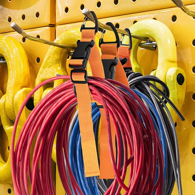 12 Pack Adjustable Extension Cord Holder Straps, Heavy Duty Triangle Clips - Image 4