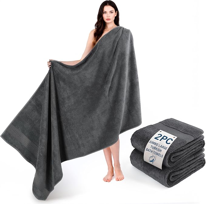 Cotton Paradise 100% Cotton Turkish Towel Set, Soft Absorbent Quick Dry by UNITEDHOMETEXTILE
