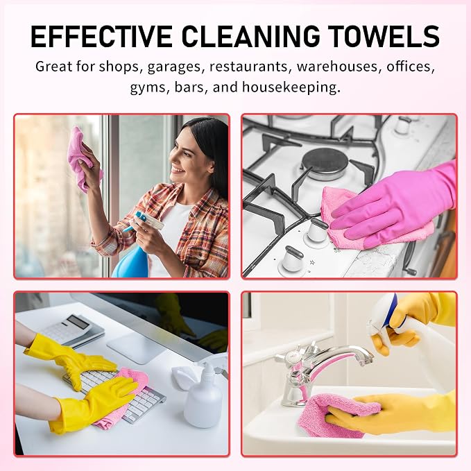 Microfiber Cleaning Cloth Roll, 75 Pack Tear Away Microfiber Towel, Reusable - Image 6