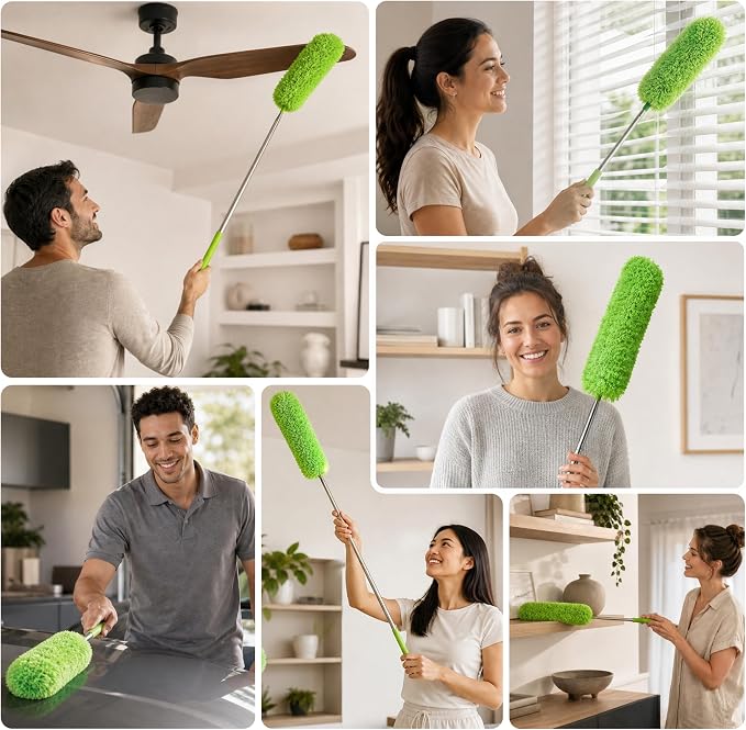 GÜTEWERK Extendable Microfiber Duster, 100 Inch - Image 7