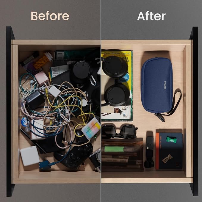 tomtoc Electronics Organizer Travel Case, Cable Organizer - Image 9