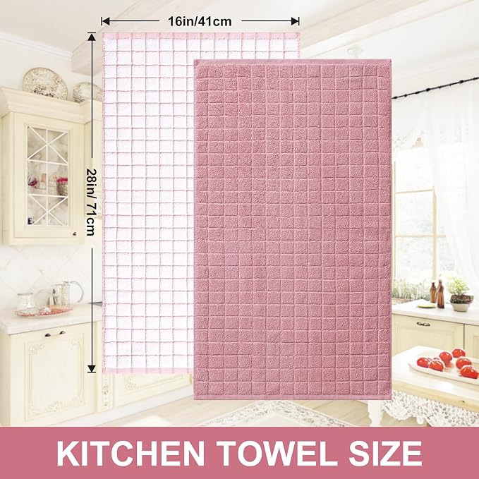 Homaxy Large Premium Cotton Kitchen Towels 16"x 28", 8 Pack - Image 5