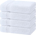 Wealuxe White Bath Towels Set of 4 — 27 x 54 Inch, 100% Ring Spun Cotton 650GSM by WhiteClassic