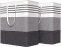 WOWBOX 2 Pack Laundry Baskets, Collapsible Dirty Clothes Laundry Hampers by WOWBOX