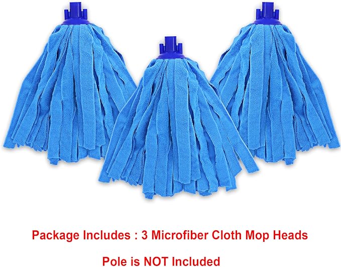 EaseYourDay 3 Pack Microfiber String Mop Head Refills, Standard US Thread - Image 2