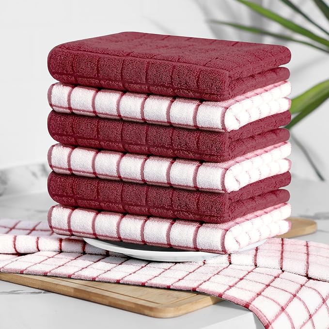 Homaxy Large Premium Cotton Kitchen Towels 16"x 28", 6 Pack - Image 8