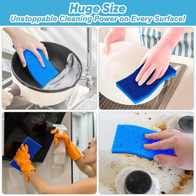 AIDEA XL Sponges Kitchen 12Count, Non-Scratch Scrub Sponges - Image 7
