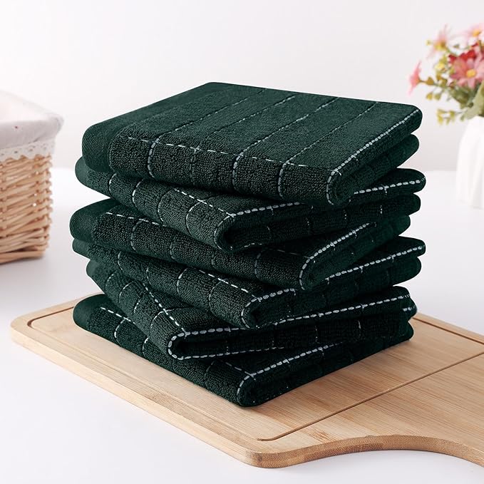 Homaxy 100% Cotton Terry Kitchen Dish Cloths, 8 Pack - Image 8