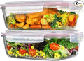 Vtopmart 2Pack 2260ml/76.4oz Extra Large Glass Storage Containers, Dishwasher by Vtopmart