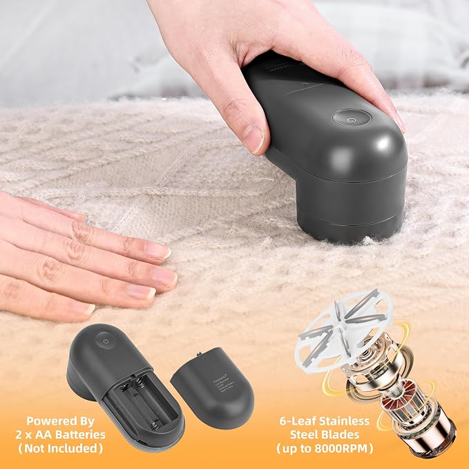Electric Fabric Shaver and Lint Remover, Portable Fuzz Remover - Image 3