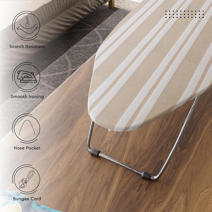 Encasa XO Ironing Board Cover and Pad, Thick Felt 28"x12" - Image 6