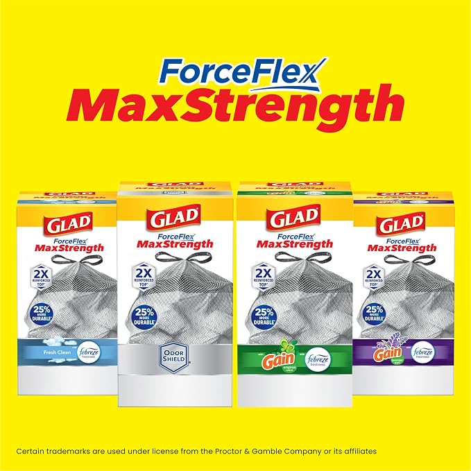 Glad ForceFlex MaxStrength Kitchen Trash Bags, Rip and Tear Resistant, Fresh - Image 11