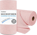 Puomue 55 Pack Microfiber Cleaning Cloth Roll, Tear Away Reusable Paper Towels by Puomue