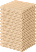 Homaxy 100% Cotton Waffle Weave Kitchen Dish Cloths 12-Pack, Apricot | 12 x 12 by Homaxy