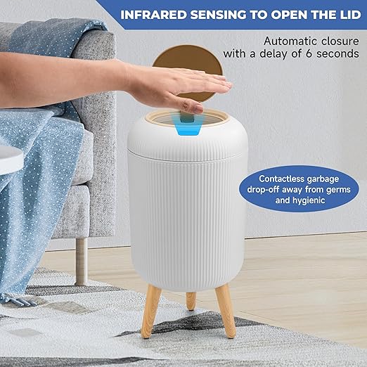 Pukomc Smart Sensor Wastebasket, Convenient and Hygienic Easy to Use | - Image 3