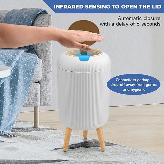Pukomc 2 Pack Automatic Trash Can 12L /3 Gallon and 10L /2.64 Gallon | Bathroom - Image 4