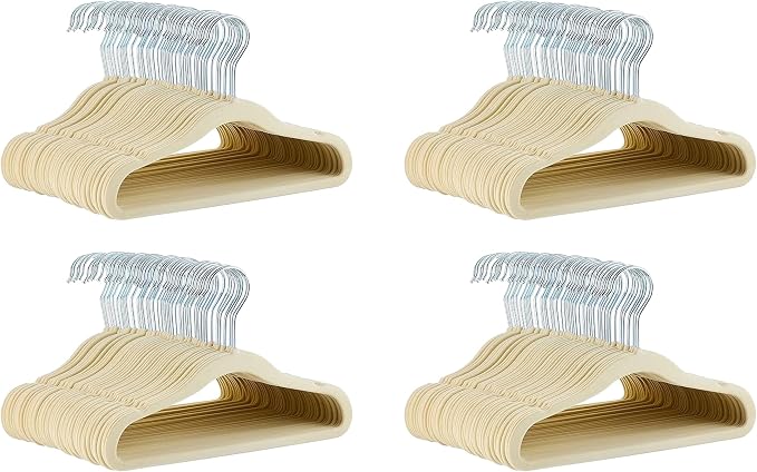 Amazon Basics Kids Space Saving Velvet Non-Slip Clothes Hangers by AmazonBasics