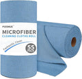 Puomue 55 Pack Microfiber Cleaning Cloth Roll, Tear Away Reusable Towels by Puomue