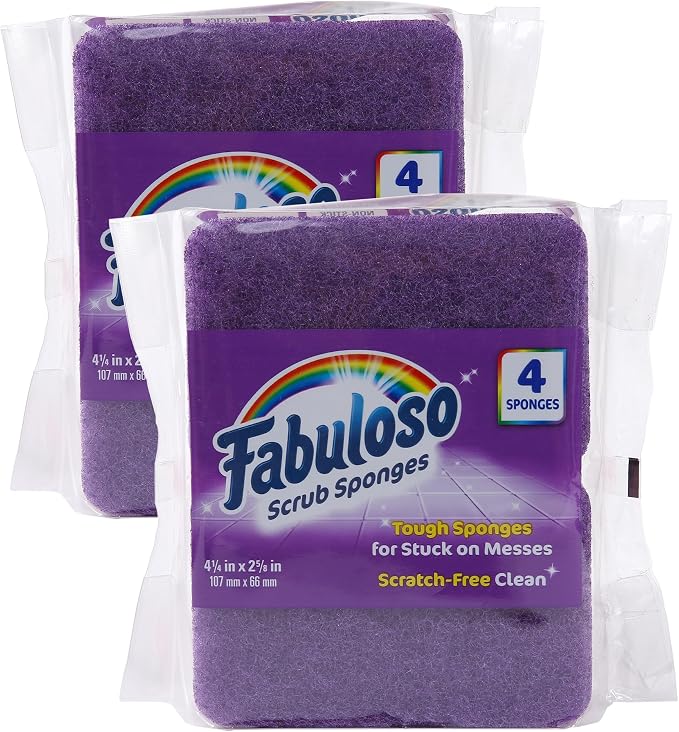 Fabuloso Scratch-Free Kitchen Dish Sponges Purple Cellulose Scrubber Sponge by Fabuloso