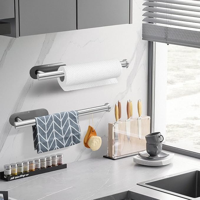DEKAVA Paper Towel Holder Under Cabinet Wall Mount - Image 2