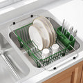 JASIWAY Green Dish Drying Rack in Sink by JASIWAY