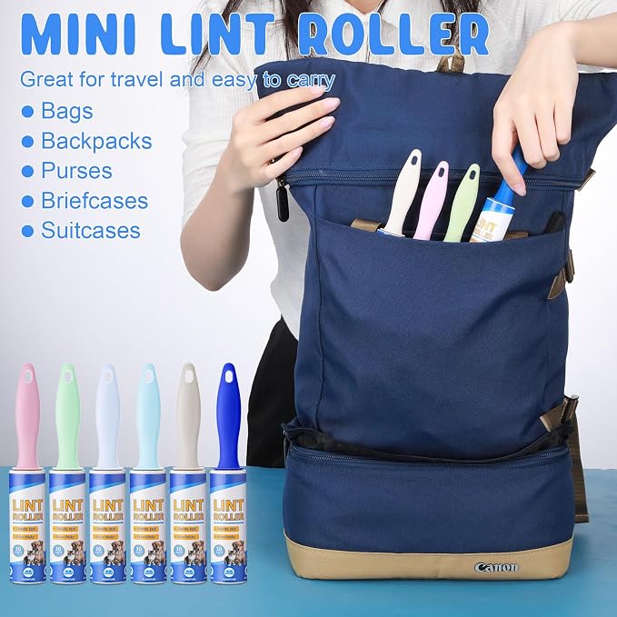 Hushee 48 Pack Mini Lint Roller - Image 6