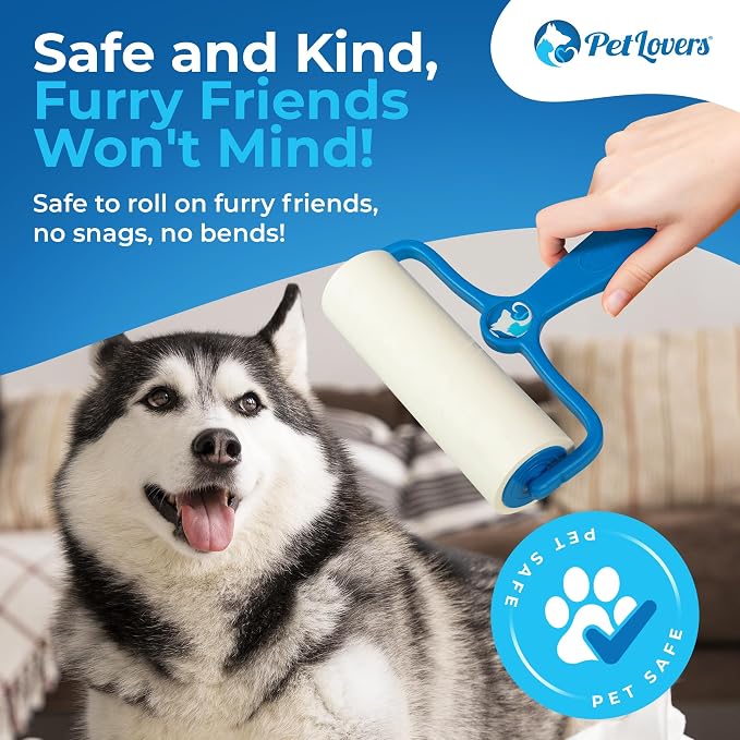 PetLovers 6.3" Extra Sticky Lint Roller 4 Pack of Large Refills Only - Image 6