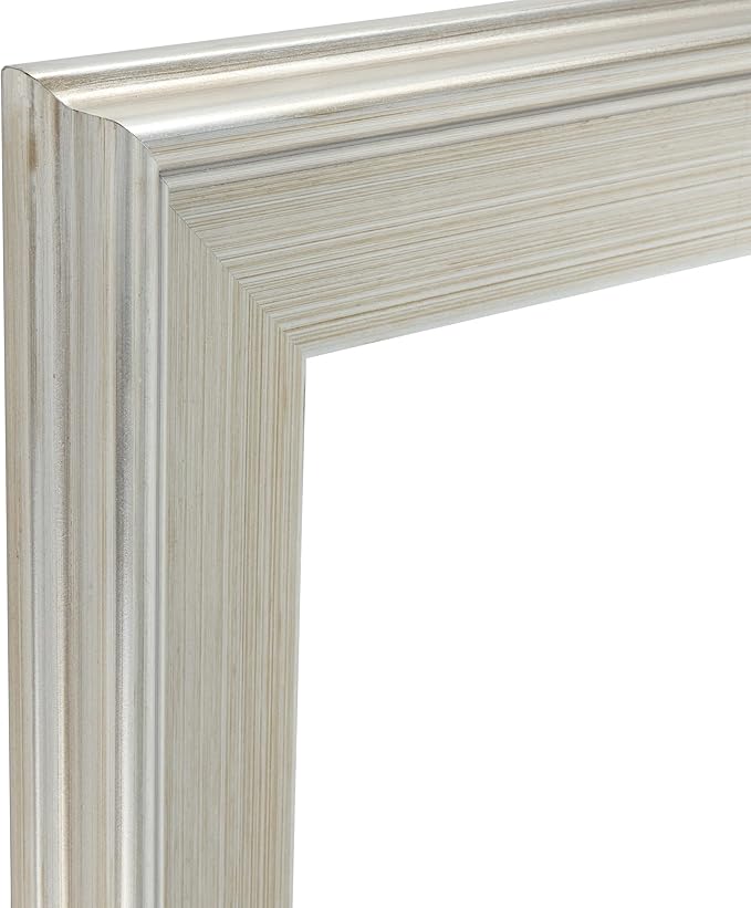 Creative Mark Plein Air Style Frame, Hand Leafed Silver, 8x10-2.75" Wide Moulding with 1/2" Rabbet Depth, Open Back W/O Glazing, Museum Quality, For Art Panels, Stretched Canvas, Pictures & More