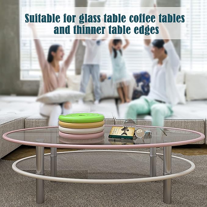 U Shape Edge Protectors for Glass Coffee Table,Foam Baby Proofing Safety Bumper Guard Strip,Corner Protectors for Kids,Extra Thick,Suitable for Furniture Fireplace,6.5 Ft/2m (Beige)