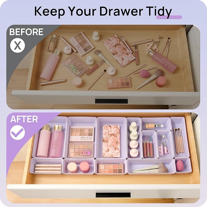 Vtopmart 25 Pack Plastic Drawer Organizers - Image 3