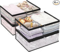 Blanket Storage Bags 4 Pack 35L Clear Plastic Clothes Closet Organizer | Clear by Fixwal