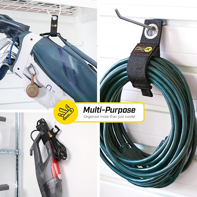 Heavy-Duty Wrap-It Storage Straps, 10-inch | Hook and Loop Extension Cord - Image 4