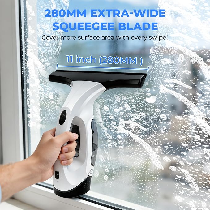 Window Vacuum Squeegee Cordless, Electric Window Cleaner Squeegee - Image 7