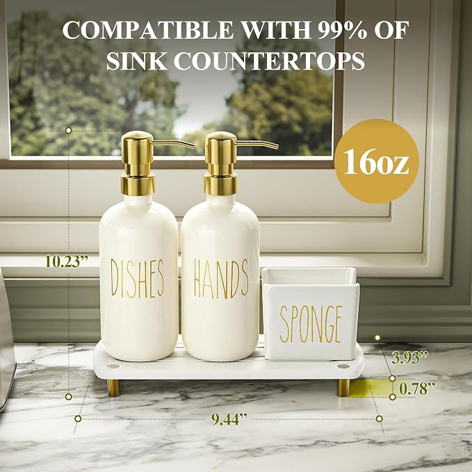 Cisily Kitchen Soap Dispenser Set Comes - Image 6