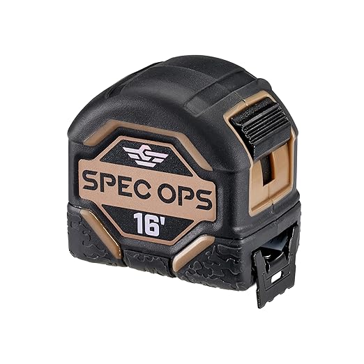 Spec Ops Tools Tape Measure for Measuring & Layout, 1 1/8" Double-Sided Blade by SpecOps