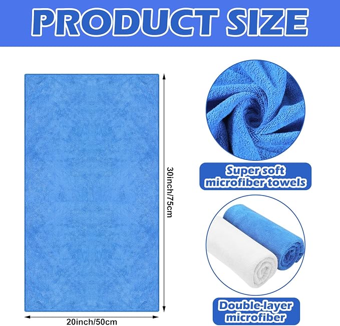 SmoothNovelty 10 Pcs Extra Large Microfiber Cloth 30" x 20" Large Floor - Image 3
