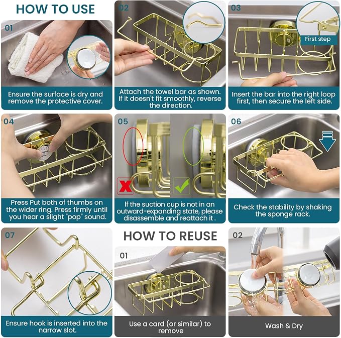 TAILI 4-in-1 Sink Caddy for Kitchen Sink - Image 8