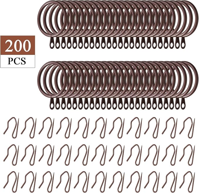 Qunclay 100 Set 1.26 Inch Metal Curtain Rings - Image 3
