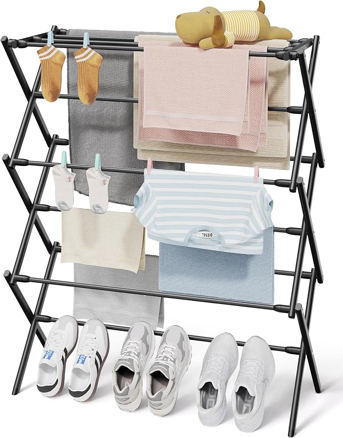 Sakugi Foldable 3-Tier Clothes Drying Rack 37.4" H by Sakugi