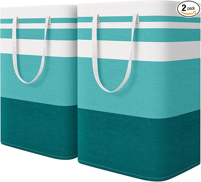 HomeHacks 2 Pack Large Laundry Baskets, Laundry Hampers Bags | Waterproof by HomeHacks